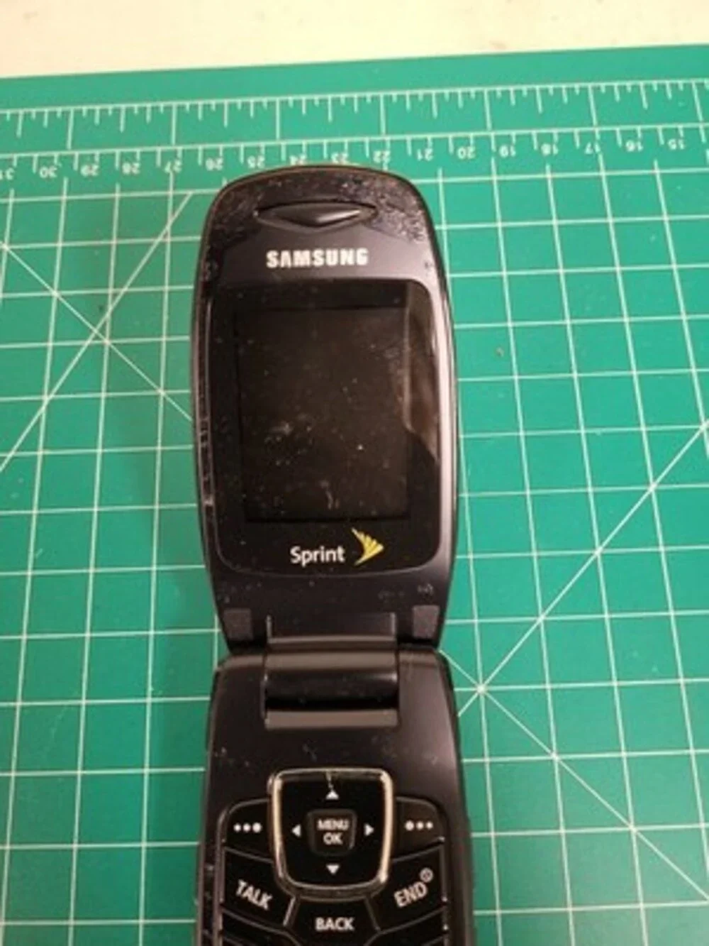 Samsung SPH-A660 Black Sprint Cellular Phone Flip Phone Vintage Cell Untested